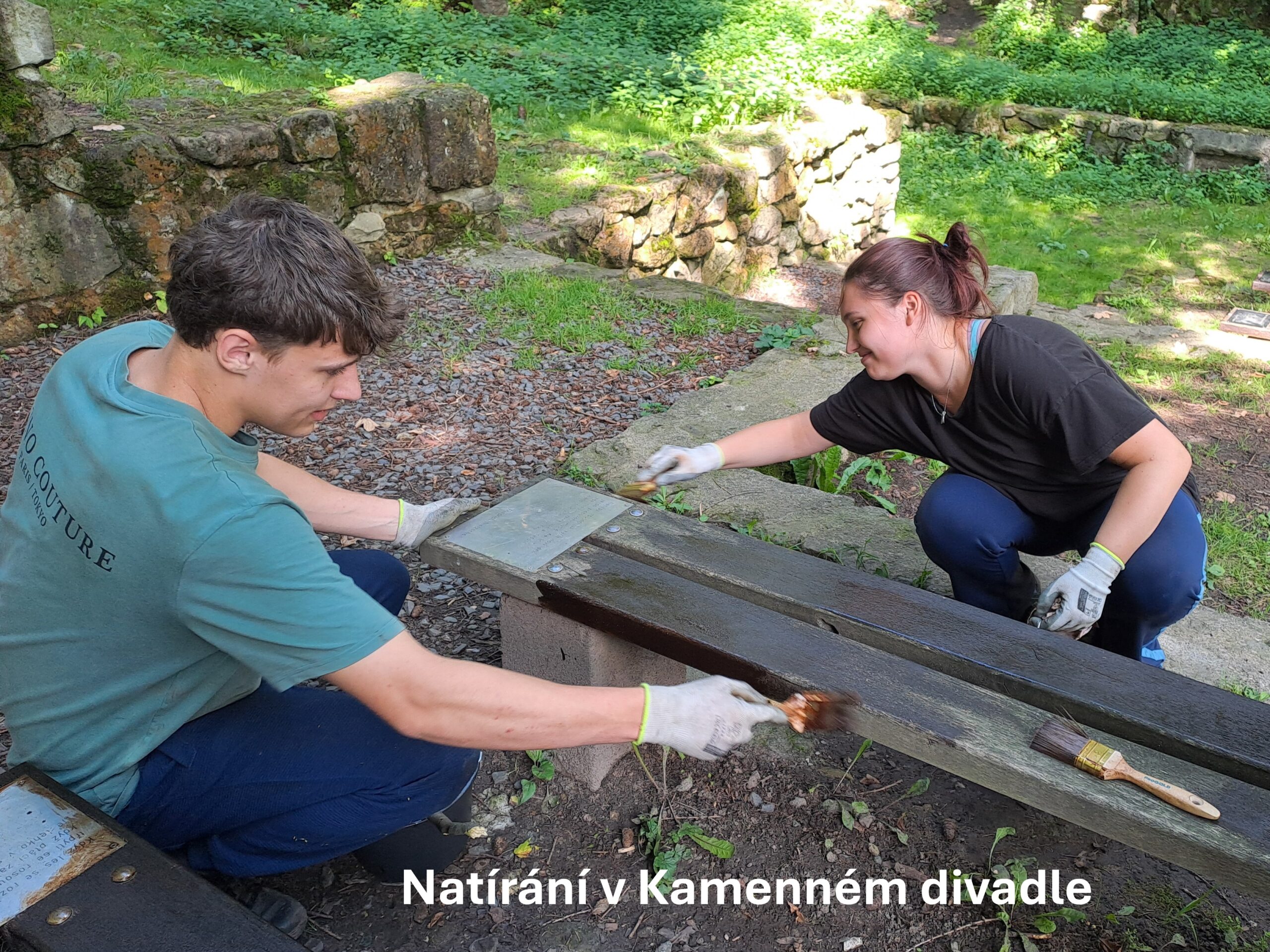 Natírání v Kamenném divadle