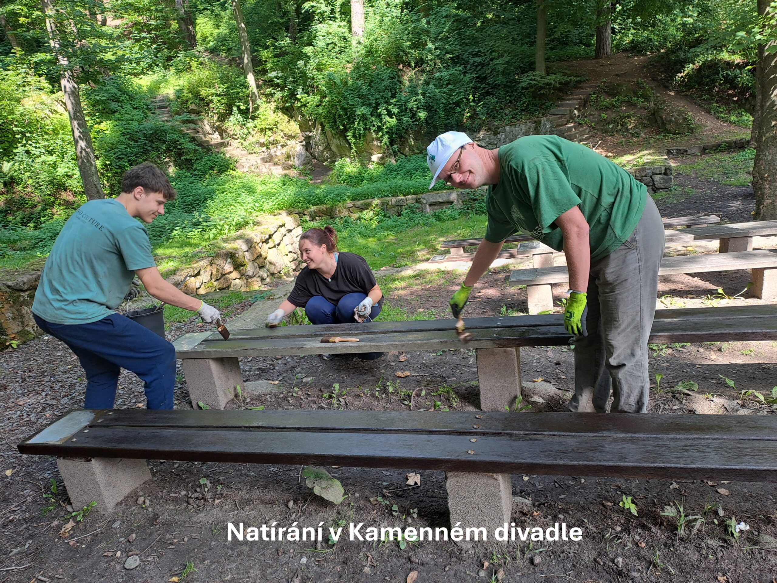 Natírání v Kamenném divadle