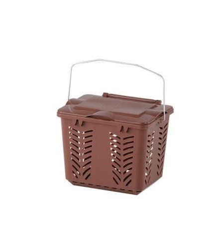 Plastový hnědý košík na třídění odpadu