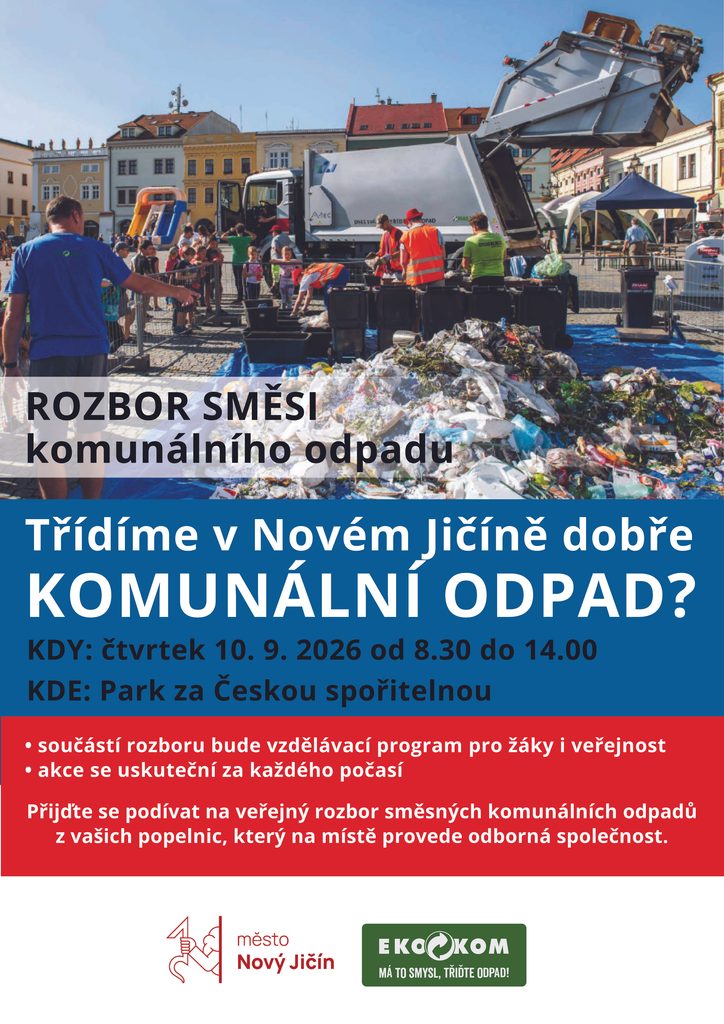 Plakát k akci pro veřejnost Rozbor směsného komunálního odpadu